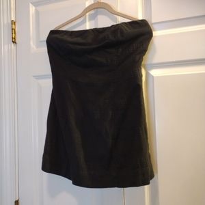 FREE PEOPLE This Is Love Strapless Tie Back Button Side Black Top 🆕 NWT Medium